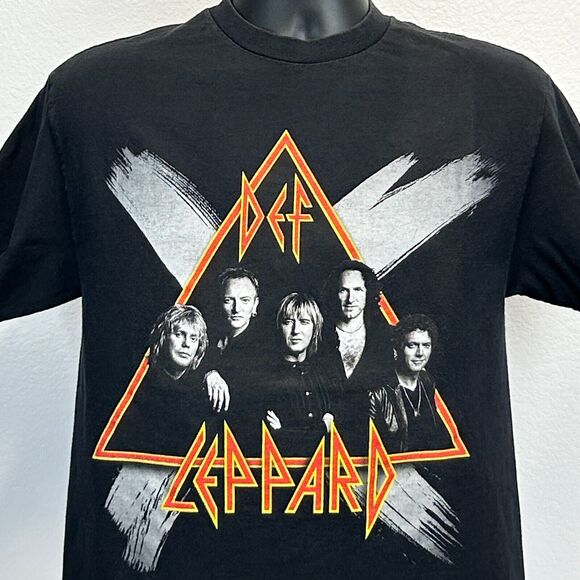 Vintage Def Leppard 2002 X Tour T Shirt Ten Concert Rock Band Black Tee M Medium - Picture 5 of 9